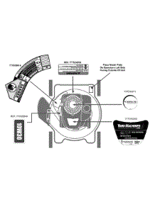 Label Map 11A-02Sb700 parts for Yard Machines Push Walk-Behind Mower 11A-02SB700 / 2015 from AppliancePartsPros.com
