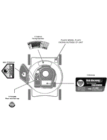 Label Map parts for Yard Machines Push Walk-Behind Mower 11A-030F200 / 2009 from AppliancePartsPros.com
