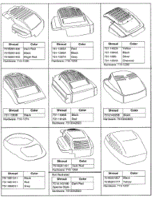 Engine Shrouds parts for Yard Machines Push Walk-Behind Mower 11A-074A141 / 2001 from AppliancePartsPros.com
