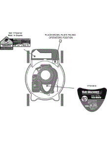 Label Map parts for Yard Machines Push Walk-Behind Mower 11A-414E029 / 2009 from AppliancePartsPros.com