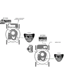 Label Map 11A-414E-R parts for Yard Machines Push Walk-Behind Mower 11A-414R229 / 2010 from AppliancePartsPros.com