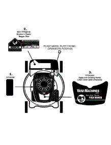 Label Map parts for Yard Machines Push Walk-Behind Mower 11A-419Q229 / 2008 from AppliancePartsPros.com