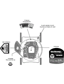 Label Map parts for Yard Machines Push Walk-Behind Mower 11A-504G200 / 2009 from AppliancePartsPros.com