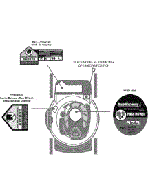 Label Map Yard Machines parts for Yard Machines Push Walk-Behind Mower 11A-546N229 / 2009 from AppliancePartsPros.com