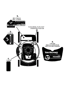 Label Map 549 parts for Yard Machines Push Walk-Behind Mower 11A-549Q229 / 2008 from AppliancePartsPros.com
