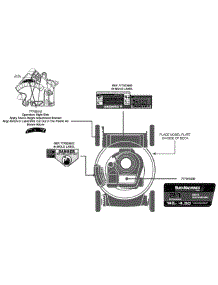 Label Map 11A-A00j000 parts for Yard Machines Push Walk-Behind Mower 11A-A00J000 / 2012 from AppliancePartsPros.com
