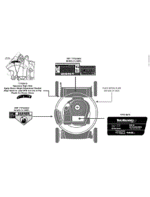 Label Map 11A-A00m700 parts for Yard Machines Push Walk-Behind Mower 11A-A00M700 / 2013 from AppliancePartsPros.com