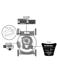 Label Map 11A-00X700 parts for Yard Machines Push Walk-Behind Mower 11A-A00X700 / 2014 from AppliancePartsPros.com