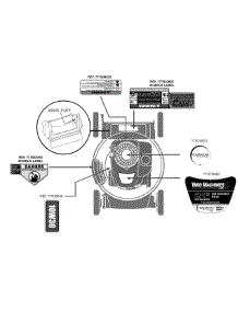 Label Map 11A-A0s5700 parts for Yard Machines Push Walk-Behind Mower 11A-A0S5700 / 2014 from AppliancePartsPros.com