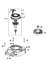 1T65rua Flywheel & Shroud parts for Yard Machines Push Walk-Behind Mower 11A-A0S5700 / 2015 from AppliancePartsPros.com
