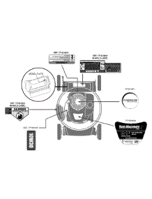 Label Map 11A-A0s5700 parts for Yard Machines Push Walk-Behind Mower 11A-A0S5700 / 2015 from AppliancePartsPros.com