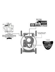 Label Map 11A-A14r229 parts for Yard Machines Push Walk-Behind Mower 11A-A14R229 / 2011 from AppliancePartsPros.com