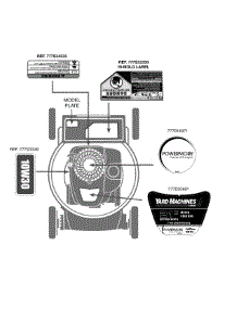 Label Map 11A-A1s5700 parts for Yard Machines Push Walk-Behind Mower 11A-A1S5700 / 2015 from AppliancePartsPros.com