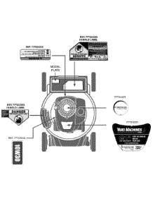Label Map 11A-A22j700 parts for Yard Machines Push Walk-Behind Mower 11A-A22J700 / 2014 from AppliancePartsPros.com
