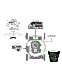 Label Map parts for Yard Machines Push Walk-Behind Mower 11A-A23K700 / 2013 from AppliancePartsPros.com