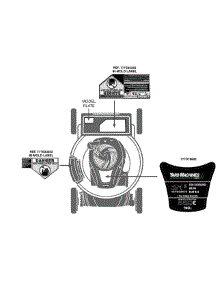 Label Map parts for Yard Machines Push Walk-Behind Mower 11A-A2BA700 / 2014 from AppliancePartsPros.com