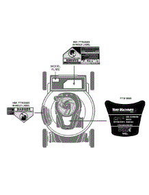 Label Map parts for Yard Machines Push Walk-Behind Mower 11A-A2BA700 / 2015 from AppliancePartsPros.com