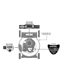 Label Map 11A-A54e029 parts for Yard Machines Push Walk-Behind Mower 11A-A54E029 / 2012 from AppliancePartsPros.com
