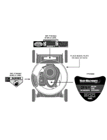 Label Map 11A-A54r229 parts for Yard Machines Push Walk-Behind Mower 11A-A54R229 / 2012 from AppliancePartsPros.com