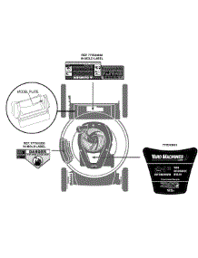 Label Map parts for Yard Machines Push Walk-Behind Mower 11A-B00X700 / 2014 from AppliancePartsPros.com
