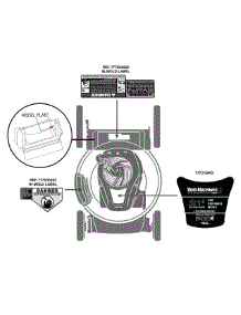 Label Map 11A-B0bl700 parts for Yard Machines Push Walk-Behind Mower 11A-B0BL700 / 2014 from AppliancePartsPros.com