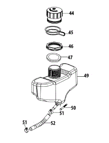 1T65rua Fuel Tank parts for Yard Machines Push Walk-Behind Mower 11A-B0S5700 / 2015 from AppliancePartsPros.com