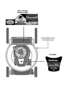 Label Map 11A-B13l029 parts for Yard Machines Push Walk-Behind Mower 11A-B13L029 / 2012 from AppliancePartsPros.com
