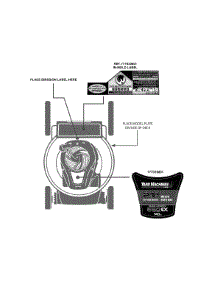 Label Map 11A-B13m229 parts for Yard Machines Push Walk-Behind Mower 11A-B13M229 / 2012 from AppliancePartsPros.com