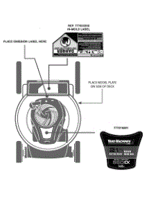 Label Map 11A-B13m729 parts for Yard Machines Push Walk-Behind Mower 11A-B13M729 / 2012 from AppliancePartsPros.com