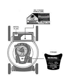 Label Map 11A-B13m729 parts for Yard Machines Push Walk-Behind Mower 11A-B13M729 / 2014 from AppliancePartsPros.com