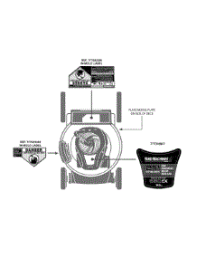 Label Map 11A-B23m700 parts for Yard Machines Push Walk-Behind Mower 11A-B23M700 / 2012 from AppliancePartsPros.com