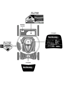Label Map 11A-B96n729 parts for Yard Machines Push Walk-Behind Mower 11A-B96N729 / 2014 from AppliancePartsPros.com