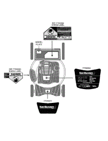 Label Map 11A-B9a9729 parts for Yard Machines Push Walk-Behind Mower 11A-B9A9729 / 2015 from AppliancePartsPros.com