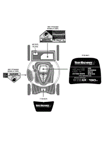 Label Map 11A-B9bg729 parts for Yard Machines Push Walk-Behind Mower 11A-B9BG729 / 2014 from AppliancePartsPros.com