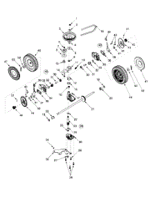 Transmission Assembly & Wheels parts for Yard Machines Self-Propelled Walk-Behind Mower 12A-455G000 / 2000 from AppliancePartsPros.com