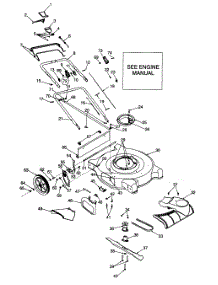 General Assembly parts for Yard Machines Push Walk-Behind Mower 12A-588B062 / 1999 from AppliancePartsPros.com