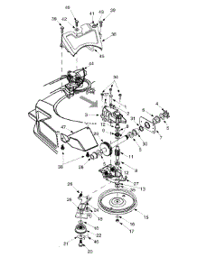Transmission Assembly parts for Yard Machines Self-Propelled Walk-Behind Mower 12A-849K129 / 2001 from AppliancePartsPros.com