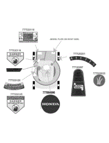 Safety & Decorative Labels parts for Yard Machines Self-Propelled Walk-Behind Mower 12A-978Q755 / 2004 from AppliancePartsPros.com