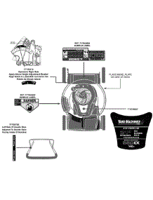 Label Map 12A-A03m700 parts for Yard Machines Self-Propelled Walk-Behind Mower 12A-A03M700 / 2013 from AppliancePartsPros.com