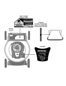 Label Map 12A-A13k729 parts for Yard Machines Self-Propelled Walk-Behind Mower 12A-A13K729 / 2014 from AppliancePartsPros.com