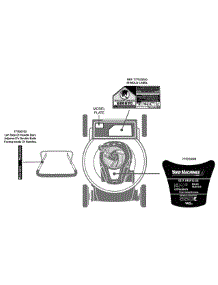 Label Map 12A-A1ba729 parts for Yard Machines Self-Propelled Walk-Behind Mower 12A-A1BA729 / 2015 from AppliancePartsPros.com