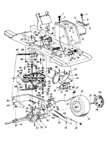 Wheels, Rear / Drive / Pedal Assembly parts for Yard Machines Lawn Tractor 136B560B700 / 1996 from AppliancePartsPros.com