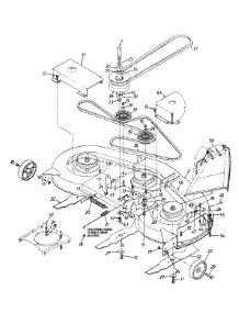 Mowing Deck Assembly parts for Yard Machines Lawn Tractor 136P665H000 / 1996 from AppliancePartsPros.com