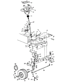 Steering Assembly, Axle, Front Wheels parts for Yard Machines Lawn Tractor 136P675H000 / 1996 from AppliancePartsPros.com