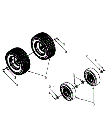 Wheel Assembly parts for Yard Machines Lawn Tractor 13A-328-129 / 1999 from AppliancePartsPros.com