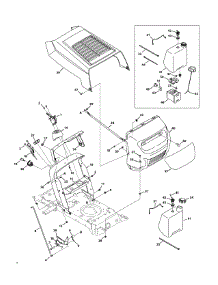 Hood Style 2 parts for Yard Machines Lawn Tractor 13A1762F020 / 2011 from AppliancePartsPros.com