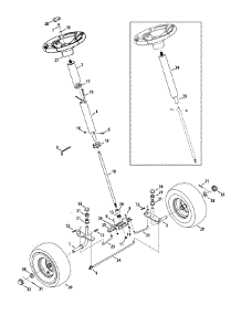 Front End Steering parts for Yard Machines Lawn Tractor 13A226JD000 / 2012 from AppliancePartsPros.com
