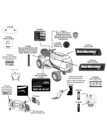 Label Map 13A2775s000 parts for Yard Machines Lawn Tractor 13A2775S000 / 2013 from AppliancePartsPros.com