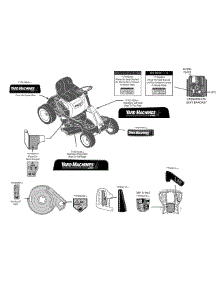 Label Map parts for Yard Machines Lawn Tractor 13A326JC700 / 2014 from AppliancePartsPros.com