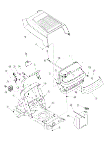 Hood Style 0 parts for Yard Machines Lawn Tractor 13A3760F700 / 2005 from AppliancePartsPros.com